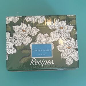 Draper James Green and White Floral Recipe Box